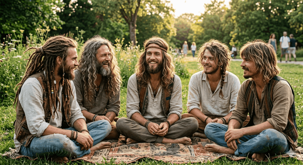 Hippie Frisur Herren Ideen 2026 Lässige Männerfrisuren mit Boho-Charme